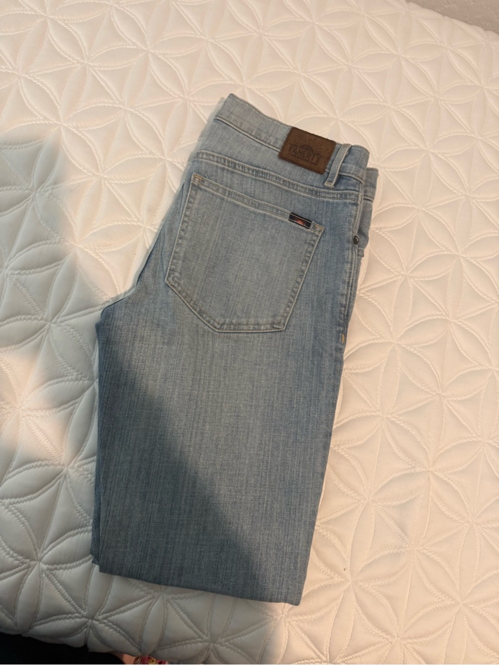 Faherty Light Blue Straight Jeans